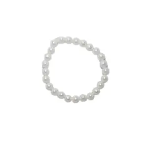 Fashionable Stylish Single Layer Bracelet with Beads Color White
