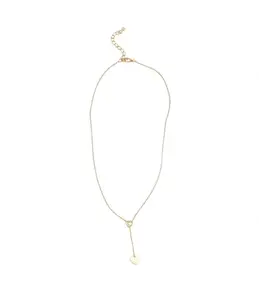 Dainty Gold Heart Pendant Necklace with Adjustable Chain, Layered Design
