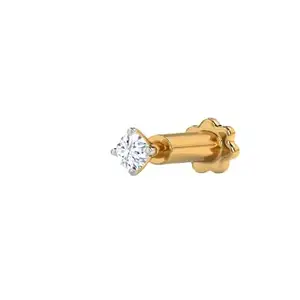 DaneGems Nose Pin Gold Indian 22k Diamond With VVS1 Clarity & Color D Nose Pin Screw डायमंड गोल्ड नोज पिन For Women & Girls Beautiful Real Nose Stud By IGL Certified