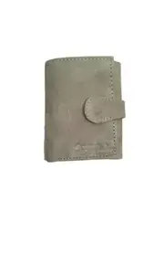 Shree Fashion Men's Genuine Leather Three Fold Wallet (Genuine Leather, Sea Green)