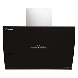Fantasia Appliances Fantasia Auto Clean, Motion Sensor Filterless Kitchen Chimney-60 cm 1200 m³/hr Rooster Verticle, Gesture Control, Touch Control, Verticle Glass, Black) (90CM)