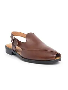 TEAKWOOD LEATHERS Teakwood Genuine Leather Casual Slippers & Sandals Footwear for Men(Brown, 40)