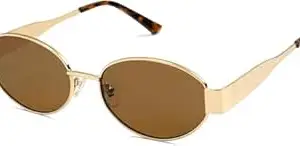 CREEK Retro Oval Sunglasses for Women & Men | Trendy Metal Sun Glasses Classic Shades | UV400 Protection