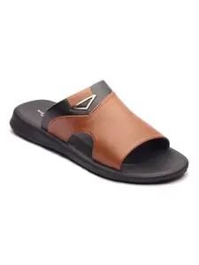 Michael Angelo Tan Sandal style Slippers For Men for Casual wear (MA-2772)