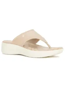 Bata Comfit Womens Slippers Amelia Thong In Beige, 6 UK