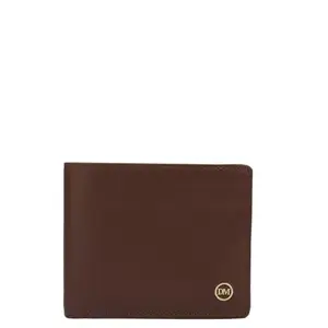 Da Milano RFID Protected Leather Wallet for Men with Card Slot - Brown