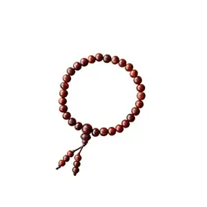 KC PRODUCTS Handcrafted Red Sandalwood Wristband | Lal Chandan Unisex Bracelet for Jewelry Pooja Chanting [ Size 6 MM Pack of 1]