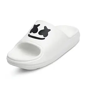 TieFit Fashion & Extra Soft Cushion and Comfort Breathable Arch Support Shower Ready Slide For Women Off White UK/IN-4