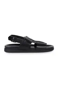 Louis Philippe_Mens__Sandal_(LPSCRGFF90002_Black_9)