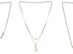 Gold Plated Traditional Black Bead Single Line American Diamond Pendant Jewellary set for Women(Combo) Pack of 3 MSCN-29-1-20-