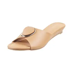 Walkway Women Beige Synthetic Slip Ons,EU/40 UK/6 (41-4140)