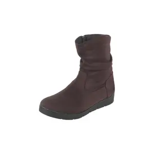 Mochi Women Brown Suede Leather Boot UK/6 EU/39 (31-659)