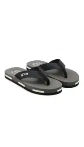 Sri Someswara Agencies Men's Stylish Slippers | Flip Flops | Anti-Slip Flexible Design | Men Slippers, (Black, UK Footwear Size System, Adult, Men, Numeric, Medium, 9)
