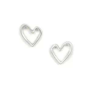 Shaya by Caratlane You and Your Loud Thoughts Stud Heart Earrings in 925 Silver for women