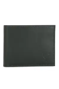 Allen Solly Men Green Solid Leather Wallet