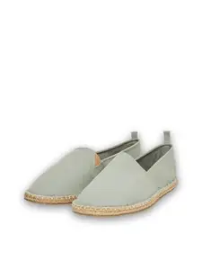 Styli Men's Grey Solid Comfort Canvas Espadrilles