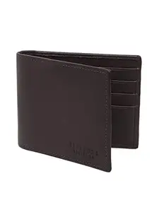 TEAKWOOD LEATHERS Teakwood Men's Money Clip Leather Bi-Fold Slim Wallet with Card Holder & Money Clipper. (Brown)
