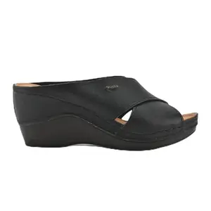 Woodland Woods Women Black Slippers