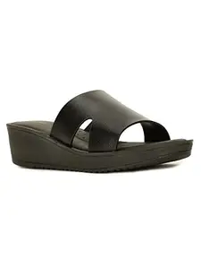 Bata Women's Wedge Heel Sandal - Black (3 UK) (6716243)
