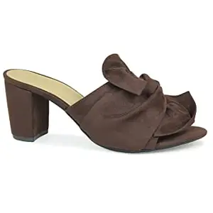 Inc.5 Shoes Women Block Heel Fashion Sandal 100962_Dark Brown