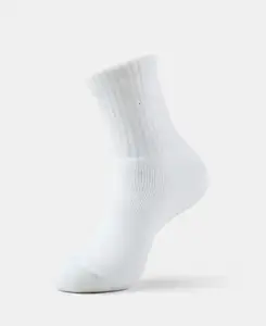 kumud Unisex Adults Cushioned Crew Socks 1 Pairs Socks, WHITE Free Size