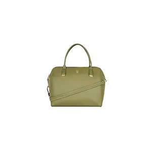 Baggit Women Green Duffel Handbag Medium Size | Ladies Stylish Casual Purse Bag