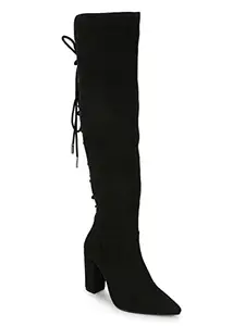 TRUFFLE COLLECTION Women's ST-1180 Black Suede Boots - UK 3