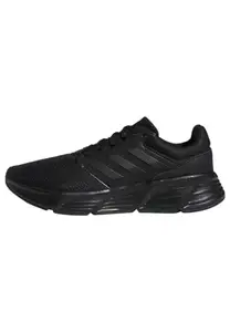 Adidas Men Synthetics Textile ; Rubber Galaxy Q Running Shoes CBLACK/CBLACK/CBLACK UK-6