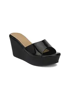 pelle albero Black Wedge Heels PA-PL-5711N BLACK