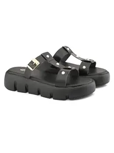 STANPHORD Women's Nuvin Black Flats & Fashion Slipper_7 UK (WTPNV L3)