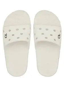 Carlton London Men's Flip Flops, OFF WHITE, 6