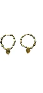 MG Laddu Gopal Vaijanti Beads Bracelets with Radha Name Pendant