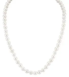 NEXG Pearl Necklace Original Certified AAA+++ Quality White Pearl Necklace Sacche Moti Ka Haar 54 Round Beads Necklace Safed Moti Ka Haar Australian Southsea Pearl Necklace सच्चे मोती का हार