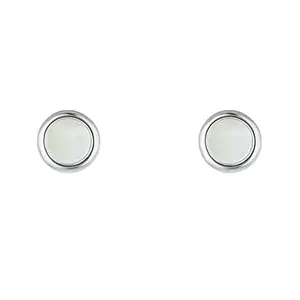 GIVA GIVA 925 Sterling Silver Full Moon Studs | Studs to Gift Women & Girls | With Certificate of Authenticity and 925 Stamp | 6 Month Warranty*