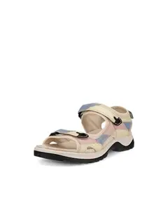ECCO Offroad Multicolor Sherbet Leather Regular Width Women Flat Sandals UK - 6.5