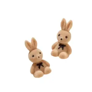 Brijsun Innovations Cute Bunny Plush Earrings for Girls & Women | Soft Toy-Inspired Fuzzy Rabbit Earrings | Lightweight Fun & Kawaii Style Jewelry for Gifting & Fashion