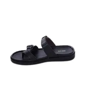 JACK ROB Men's Synthetic Leather Durable sandals Black. (9)