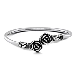 Ahilya Jewels 92.5 Sterling Silver Rose Cuff For Women And Girl