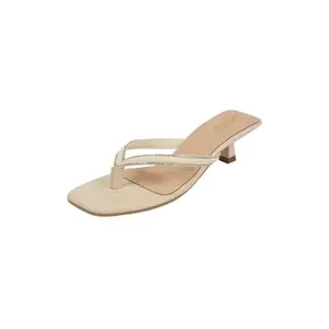 Metro Women's Off White Kitten Heel Sandals UK/5 EU/38(40-375)