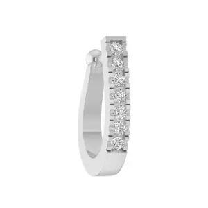 VAMA FASHIONS Silver Clip on Nose Pin without Hole Non Piercing Pressing Nose ring for Women