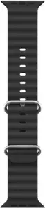 Ocean Loop Band for Watch Strap 49mm 45mm 44mm 42mm, for iWatch Band 44 mm Silicone Watch Strap (Black)