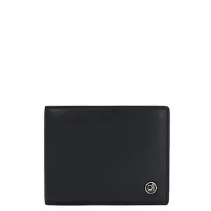 Da Milano RFID Protected Leather Wallet for Men with Card Slot - Black