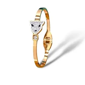 MYKI Beautiful Creature Design Kada Bracelet For Women & Girls (2.4 diameter) (Rosegold)