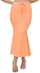 Women's Perfect Curvy Look Saree Shapewear | Seamless, Comfortable & Slimming Petticoat | Body Shaper for Sarees & Lehengas_Saree Shapewear M_481 Women Orange_1_BAZ