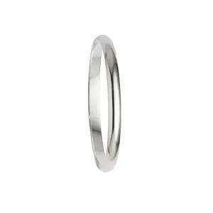 DE FLOSSY SILVER 925 Silver solid mens half round kada/bangle Gifts for Men & Boys | With Certificate of Authenticity and 925 Stamp