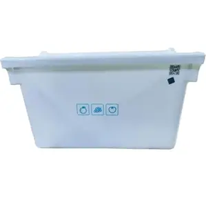 ABZ Products Refrigerator Veg Box – Perfect Fit for Samsung Double Door 253L Refrigerators | Spacious & Durable Crisper Drawer (L-45cm; B-30cm; H-26cm Front, 23cm Back) (Part Code - DA61-8973)