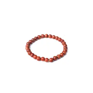The Cosmic Connect Natural Gold Sandstone 6mm Healing Bracelet for Strength Clarity & Courage