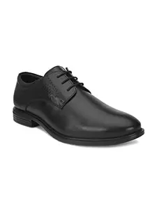 pelle albero Men Black Solid Leather Formal Derbys PA-BI-8576_Black