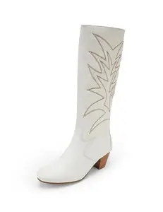 Elle Women's Zip Boots Colour-White, Size-UK 3
