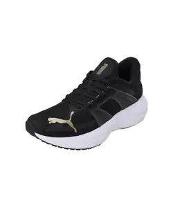 Puma Womens Scend Progressive WNS Black-Team Gold Running Shoe - 7 UK (31123607)